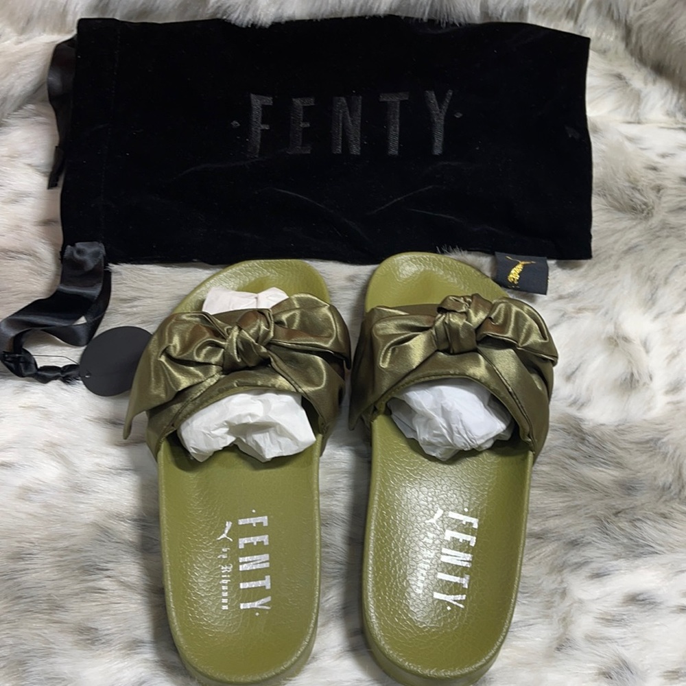 Fenty X Puma Olive Bow Slides
